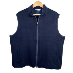 Peter Millar Dark Blue Fleece Zip Up Vest XL 25x28
